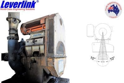 Overhead drive motor base with rubber torsion spring