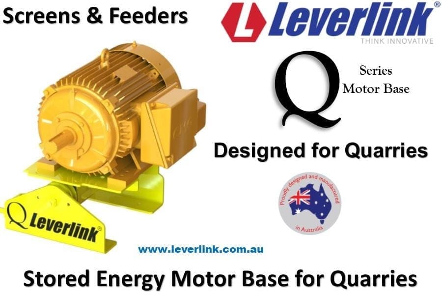 Screens and Feeders Q series motor base designed for quarries